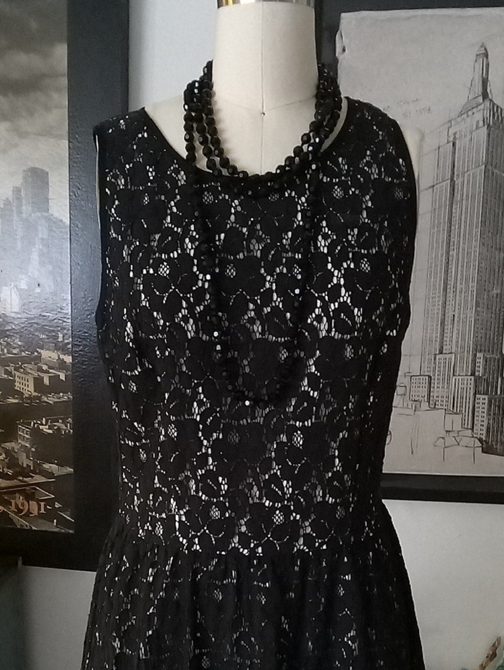 Karen Kane Black Lace Mini Dress - Picture 3 of 4